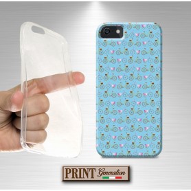 Cover - 'BICI pattern' bicicletta azurro delicato carino NOKIA