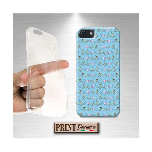 Cover - 'BICI pattern' bicicletta azurro delicato carino NOKIA