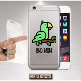 Cover - 'BIRD MOM' trasparente uccello carino mamma papagallo NOKIA