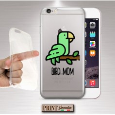 Cover - 'BIRD MOM' trasparente uccello carino mamma papagallo NOKIA