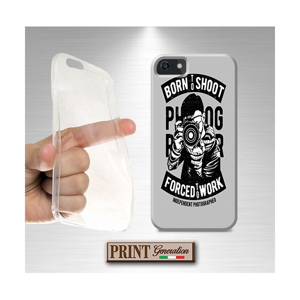 Cover - 'BORN TO SHOOT photos solid' camera fotografo vintage frasi IPHONE