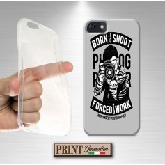 Cover - 'BORN TO SHOOT photos solid' camera fotografo vintage frasi IPHONE