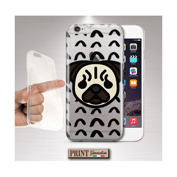 Cover -  'CARLINO trasparente' cagnolino pug trasparente carino IPHONE