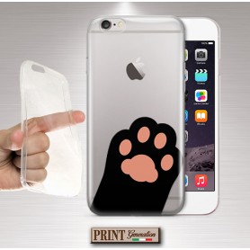 Cover - 'CAT PAW trasp' gatto carino trasparente minismalista zampa NOKIA