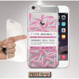 Cover - 'CHILL PILLS trasp' pillole carino relax trasparente rosa girly divertente tumblr esthetic NOKIA
