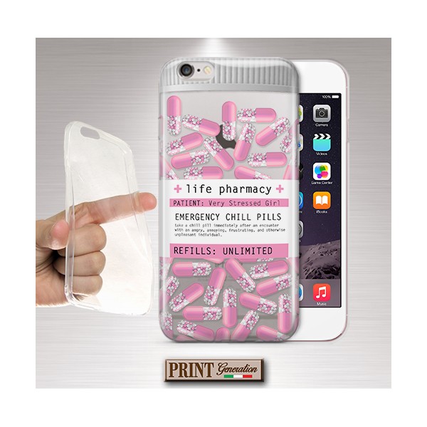 Cover - 'CHILL PILLS trasp' pillole carino relax trasparente rosa girly divertente tumblr esthetic NOKIA