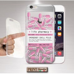 Cover - 'CHILL PILLS trasp' pillole carino relax trasparente rosa girly divertente tumblr esthetic NOKIA