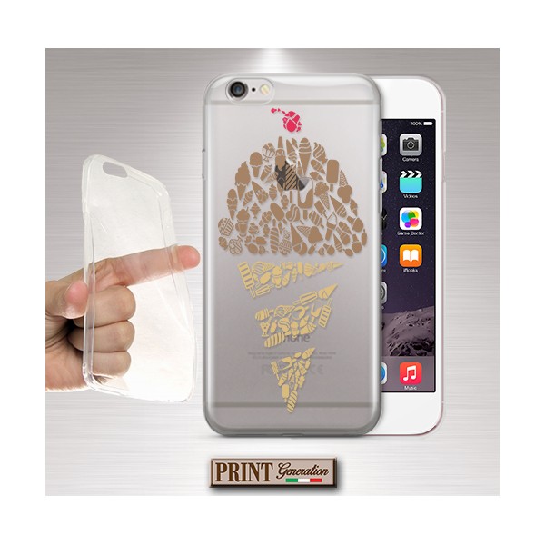 Cover - 'CHOCOLATE ICE CREAM elements trasp' gelato dolci cioccolato carino trasparente NOKIA