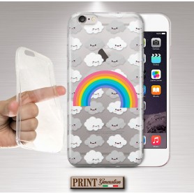 Cover - 'CLOUD PATTERN' trasparente nuvole arcobaleno carino NOKIA