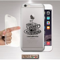 Cover - 'COFFEE to live elements trasp' caffè bibite carino trasparente delicato IPHONE