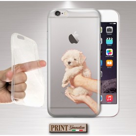 Cover - 'CUTE FLUFFY PUPPY trasp' CUCCIOLO CARINO TRASPARENTE POODLE CANE NOKIA