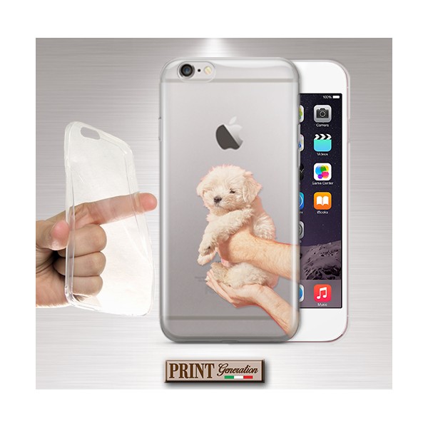 Cover - 'CUTE FLUFFY PUPPY trasp' CUCCIOLO CARINO TRASPARENTE POODLE CANE NOKIA