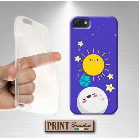 Cover - 'CUTE mini solar system' luna sole galassia carino colorito NOKIA
