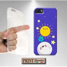 Cover - 'CUTE mini solar system' luna sole galassia carino colorito NOKIA