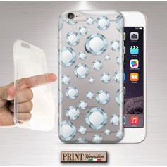 Cover - 'DIAMOND RAIN trasp' DIAMANTI TRASPARENTE BRILLANTE CARINO DELICATO DONNA NOKIA