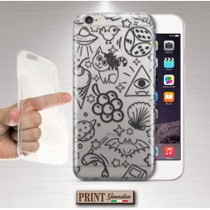 Cover - 'DOODLE TRASP' EFETTO SCARABOCCHIO CARINO TRASPARENTE NOKIA