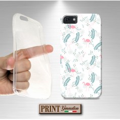 Cover - 'FLAMINGO pattern white' fiamingo piante donna carino fenicottero delicato NOKIA