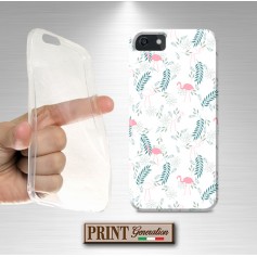 Cover - 'FLAMINGO pattern white' fiamingo piante donna carino fenicottero delicato NOKIA