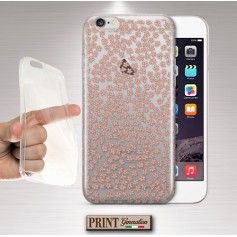 Cover - 'FLOWERS peach pattern' fiorellini rosa trasparente delicato donna NOKIA