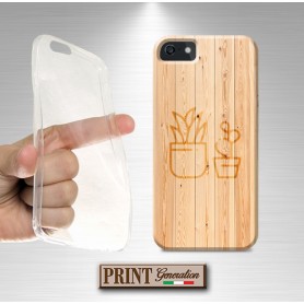 Cover - 'BURNT WOOD plants' effetto LEGNO carino piante relax SAMSUNG