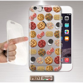 Cover - 'Cookies pattern' TRASPARENTE biscotti confetti dolci OREO red velvet SAMSUNG