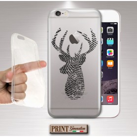 Cover - 'deer print' TRASPARENTE impronta cervo animali della foresta patronus SAMSUNG