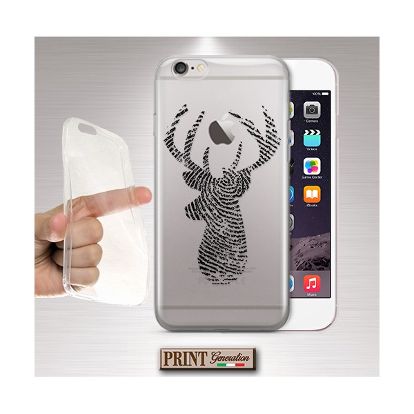 Cover - 'deer print' TRASPARENTE impronta cervo animali della foresta patronus NOKIA