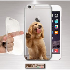 Cover - 'GOLDEN RETRIEVER puppy trasp' CUCCIOLO CARINO CANE TRASPARENTE animali domestici divertente SAMSUNG