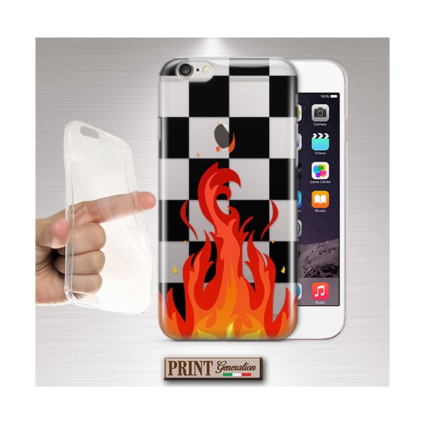 Cover - 'QUADRI FIAMME' SKATER STYLE VANS A QUADRI TRASPARENTE NERO NOKIA