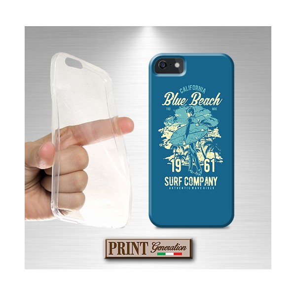 Cover - 'ts blue beach' EFFETTO POSTER SPIAGGIA SPORT SURF IPHONE