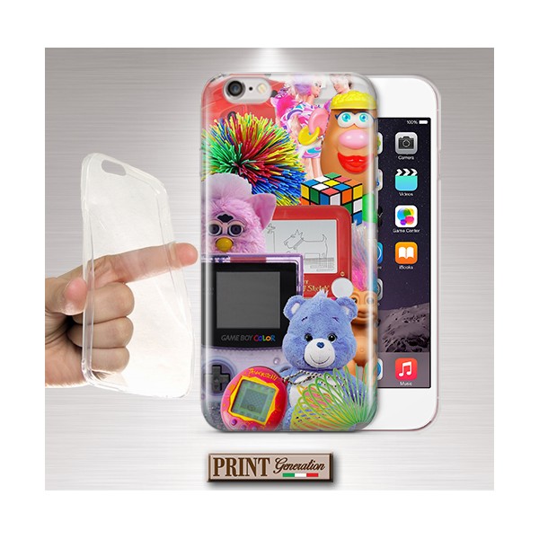 Cover - 'TOYS' giocattoli carino colori nostalgia 90s TRASPARENTE retro IPHONE