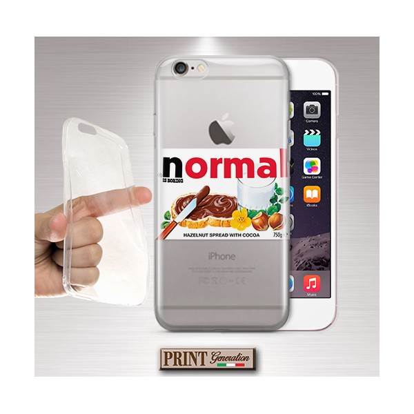 Cover - 'NUTELLA' parodia normal is boring divertente trasparente IPHONE