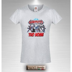 T-shirt slim fit Bambina Gormiti Personalizzata con Tuo Nome