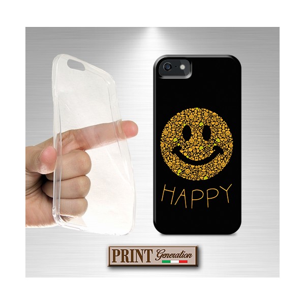 Cover - 'HAPPY' smiley elementi dark carino emoji sorriso SAMSUNG
