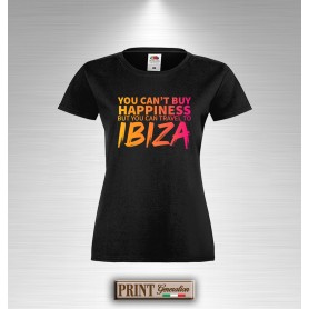 T-Shirt  IBIZA Maglietta slim fit Donna Frase Scritta Divertente