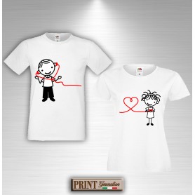 T-Shirt Comunicazione a Distanza Idea regalo - Coppia - San Valentino