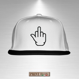 Cappellino Baseball e Snapback MIDDLE FINGER con Ricamo