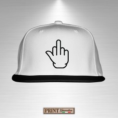 Cappellino Baseball e Snapback MIDDLE FINGER con Ricamo