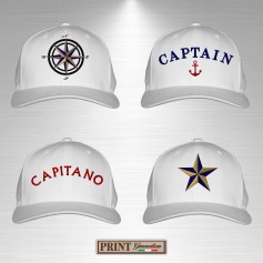 Cappellino Cappello Baseball NAUTICA Bianco con Ricamo Marina Marinaio