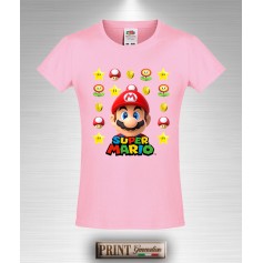 T-shirt slim fit Bambina Super Mario Bros