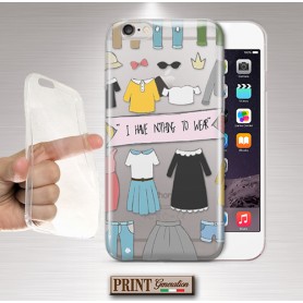 Cover - 'NOTHING TO WEAR' TRASPARENTE ragazza VESTITI carino COLORI NOKIA