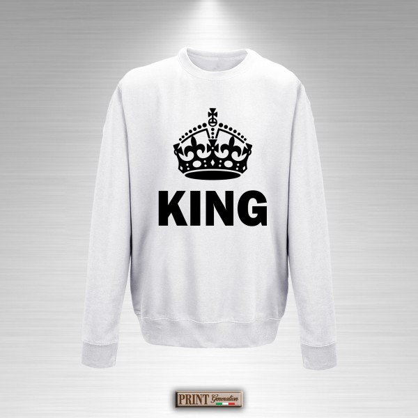 Felpa - KING QUEEN - Idea regalo - San Valentino