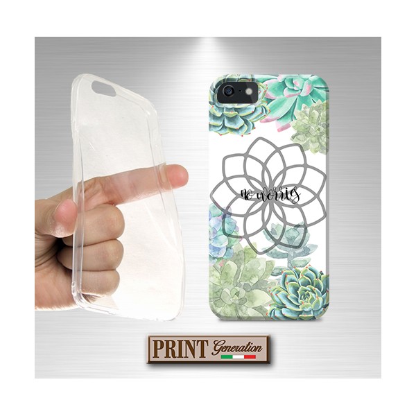 Cover - 'SUCCULENTS no worries' piante MANDALA carino frasi COLORI delicato IPHONE