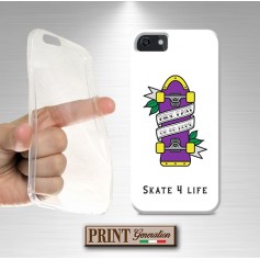 Cover - 'SKATE LIFE ride fast or go home' SPORTS TATTOO TRADITIONAL STYLE SKATEBOARD tatuaggi IPHONE