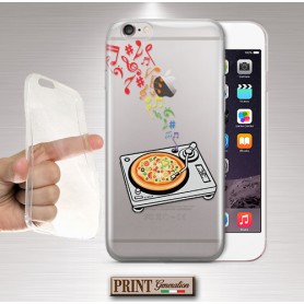 Cover - 'PIZZA VINYL' pizza musica TRASPARENTE arcobaleno vinilo IPHONE