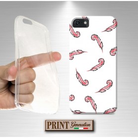 Cover - 'PIUME rosa' carino minimalista delicato donna IPHONE