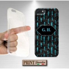 Cover stampata turchese con nome effetto glitter Oppo