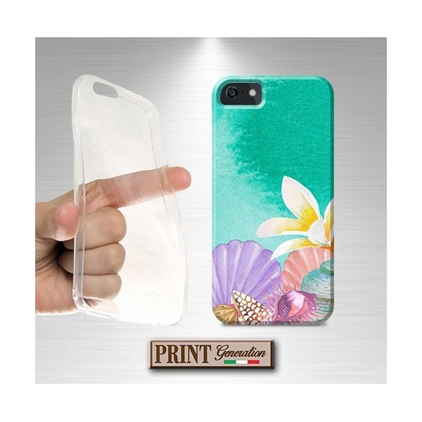 Cover - 'SHELLS' conchiglie estate carino fiore tropicale effetto acquerelle Oppo