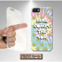 Cover - 'HERE COMES THE SUN tie dye daisies' HIPPIE FIORI 70S COLORI CARINO THE BEATLES musica groovy margherite Oppo