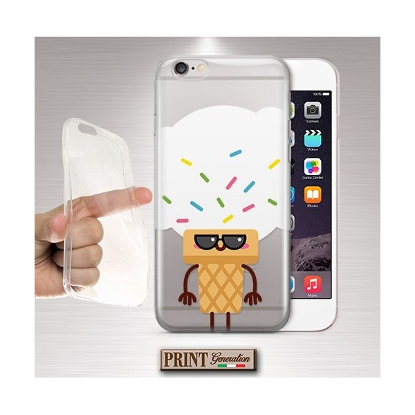 Cover - 'SO HOT ice cream' TRASPARENTE gelato estate occhiali da sole squagliato carino COLORI sprinkles Oppo
